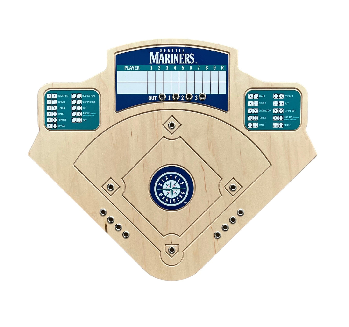 Seattle Mariners Baseball Board Game with Dice