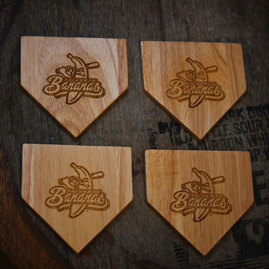 Savannah Bananas Wood Coasters | Dugout Mugs