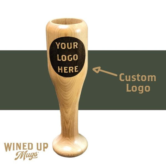 Custom Logo Wined Up® Mug | Mini Bat Wine Glass -