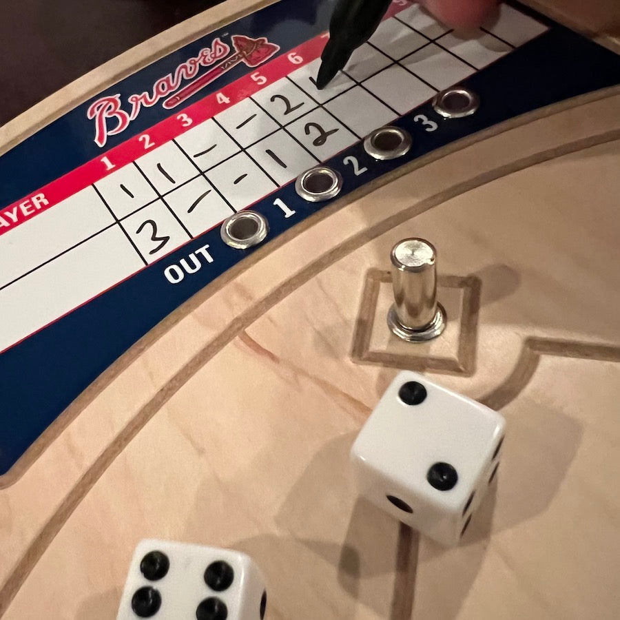 Atlanta Braves Baseball Board Game with Dice