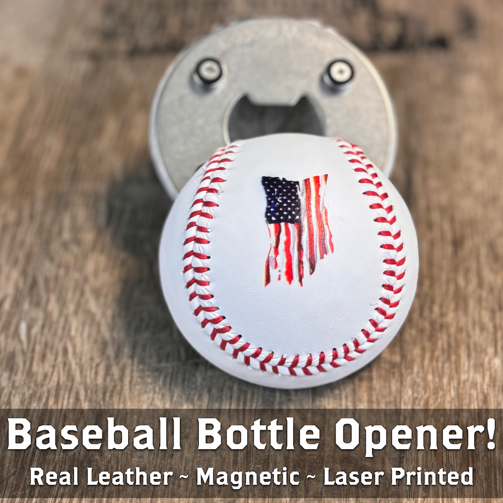 Old Glory "Cutter" - Half Baseball Bottle Opener