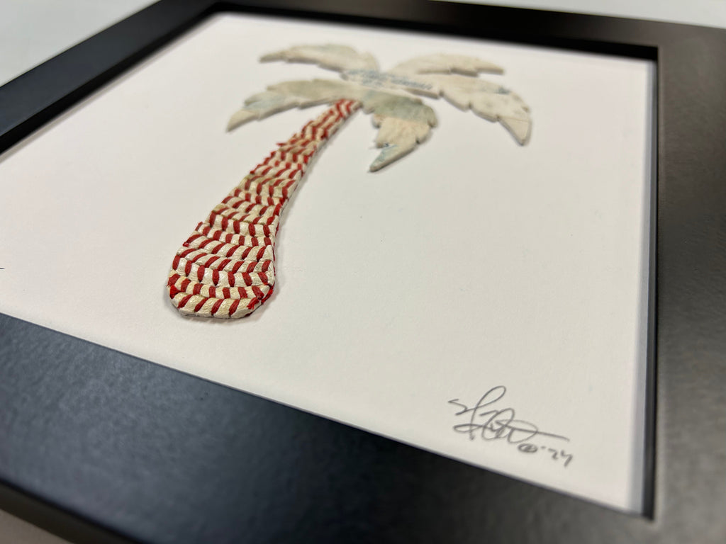 Palm Tree Original Artwork - Made from Actual Used Baseballs