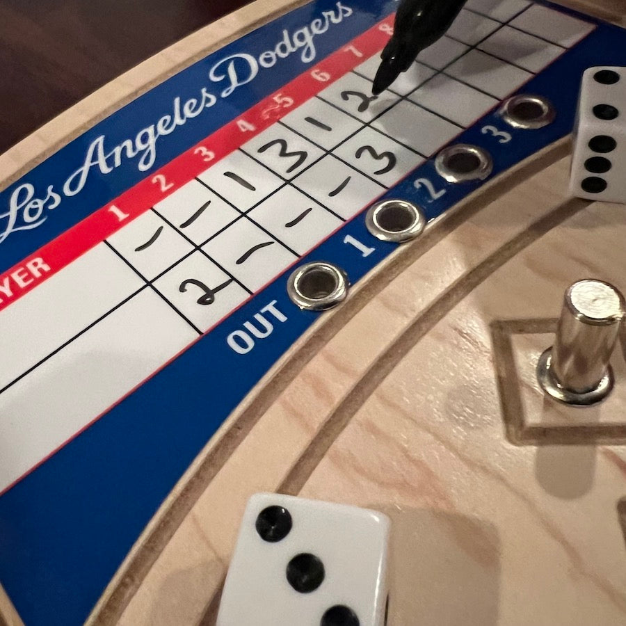 Los Angeles Dodgers Baseball Board Game with Dice