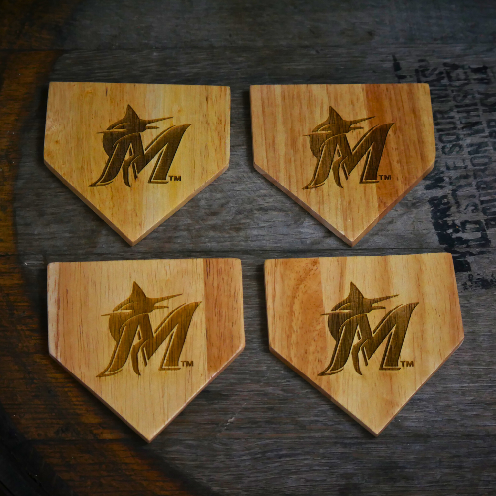 Miami Marlins Dugout Mug® Wood Coaster