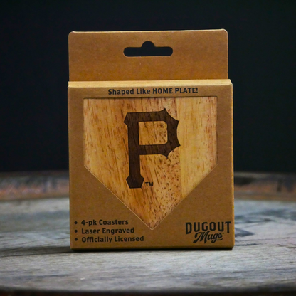Pittsburgh Pirates "P" Dugout Mug® | Wood Coaster