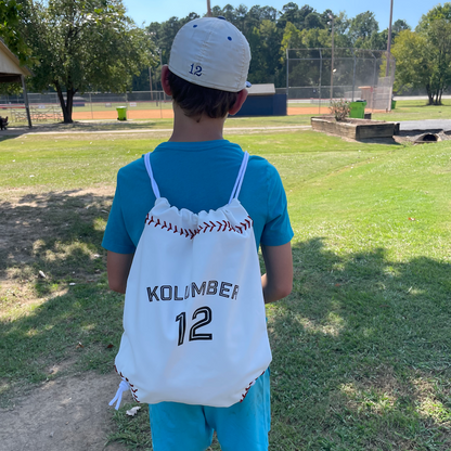 Custom Baseball Drawstring Bag | Dugout Mugs®