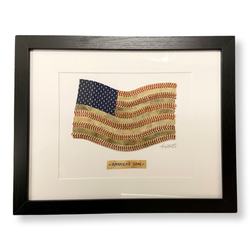 "America's Game" Original Baseball American Flag Artwork