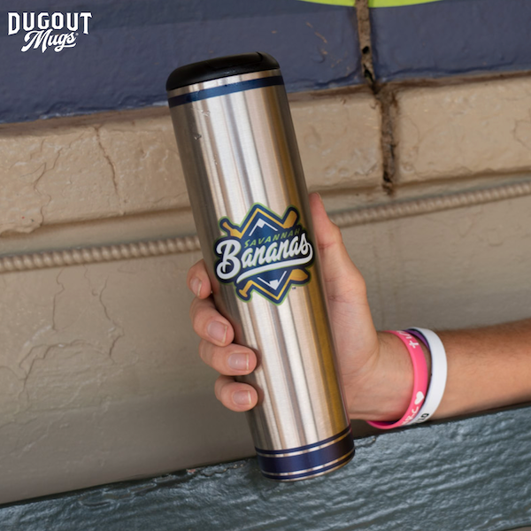 Savannah Bananas "Diamond" Dugout Mug® Metal Dugout Mug | Stainless Steel Baseball Bat Mug