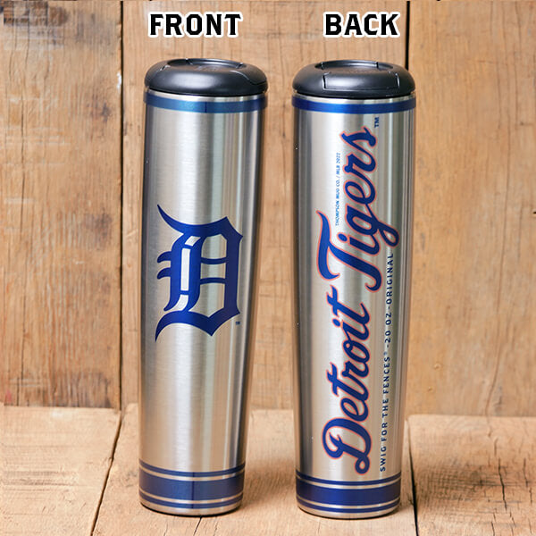 Detroit Tigers "D" Metal Dugout Mug | Stainless Steel Baseball Bat Mug