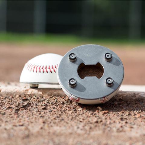 Blank &quot;Cutter&quot; - Half Baseball Bottle Opener 